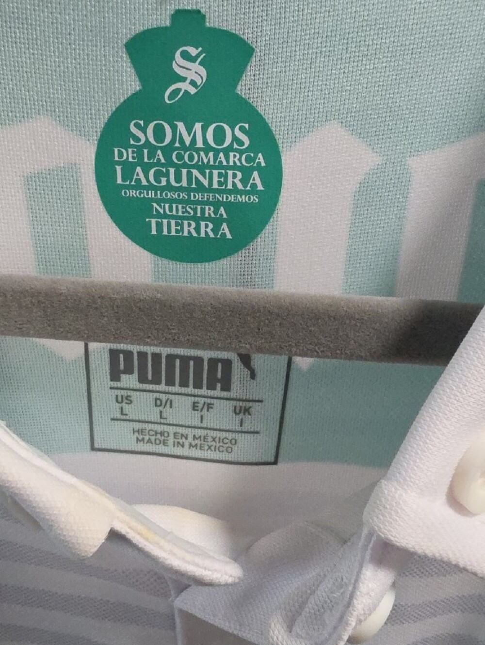 Puma Santos Laguna Home Shirt - Teal and White - Picture 5 of 16